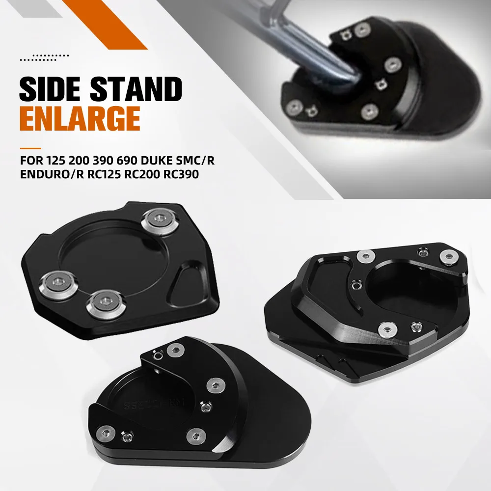 

Side Stand Foot Extension Kickstand Enlargement Pad Plate Support For 125 200 390 690 Duke SMC/R ENDURO/R RC125 RC200 RC390