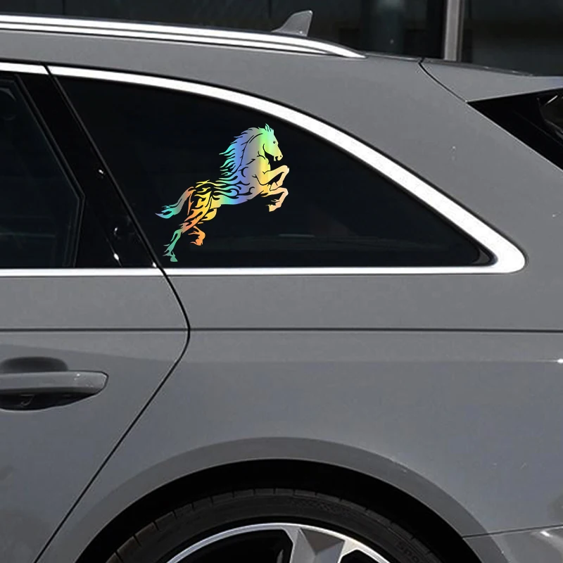 Tribal Galloping Horse Vinyl Car Sticker Waterproof Running Steed Pattern Auto Rear Side Body Decor Decal