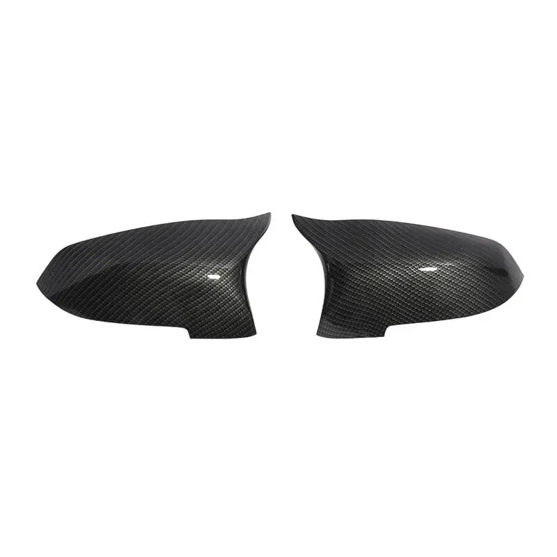 2x Carbon Fiber Look Mirror Cover Cap For BMW 5 6 7 Series F10 F12 F01 529i 640i