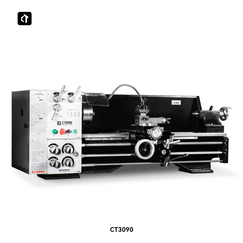 CT3090 Multi-function Gear-head Gap Bed Lathe Machine Industrial Light Duty Metal Lathe Machine with Digital Threading