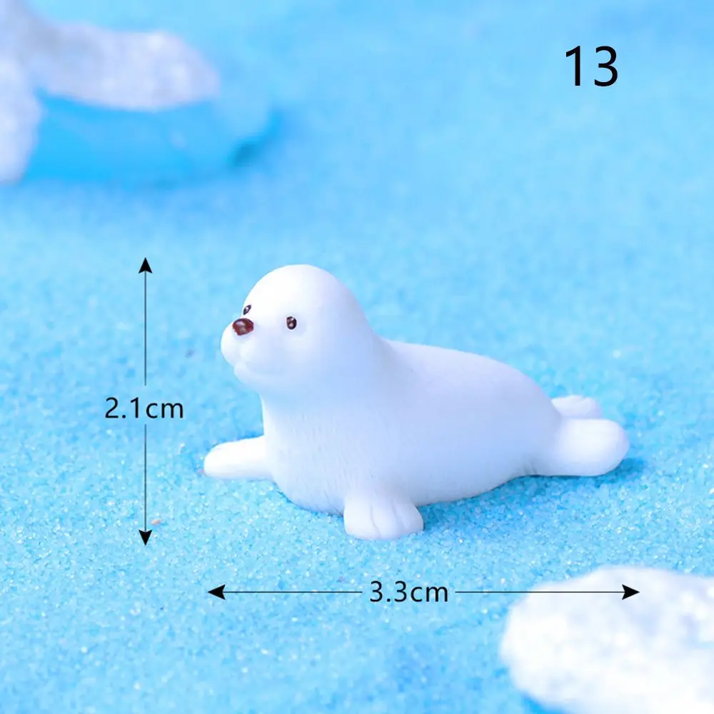 Cute Home Decor Mini Animal Statue Micro Iceberg Series Resin Ornaments Handcraft Figurine
