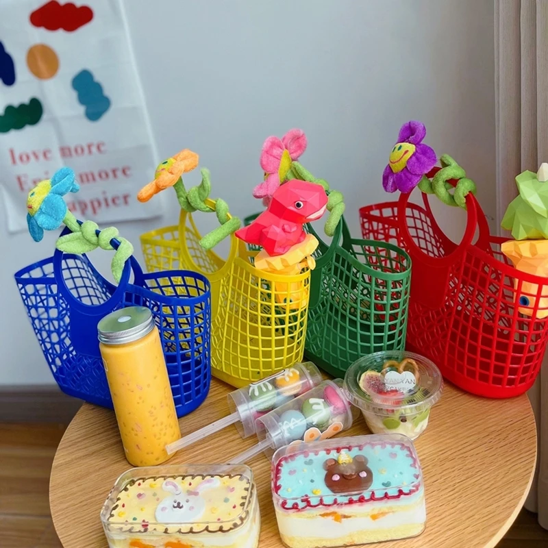 Plástico Esvaziou Cesta De Armazenamento, portátil Banheiro Wash Tote, organizador De Compras, Home Diversos Recipiente