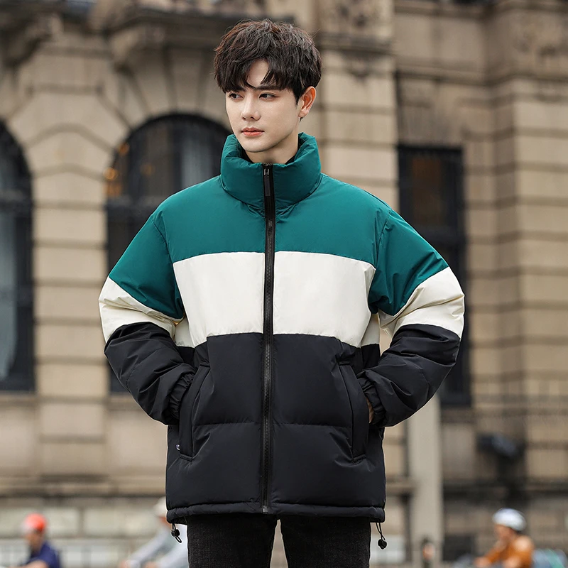 

Модная мужская пуховая куртка: повседневная, оригинальная, высококачественная, зимняя новинка, наполнитель из полиэфирного волокна, белый пух.
