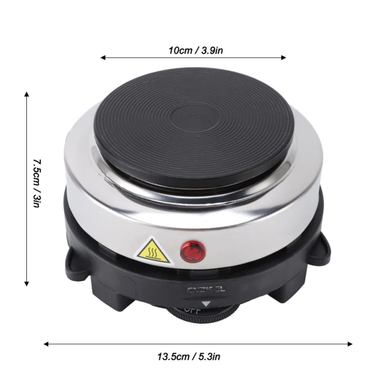 500W Electric Hot Plate Stainless Steel 6 Speed Temperature Adjustable Electric Tea Pot Burner for Moka EU Plug 220V view 6