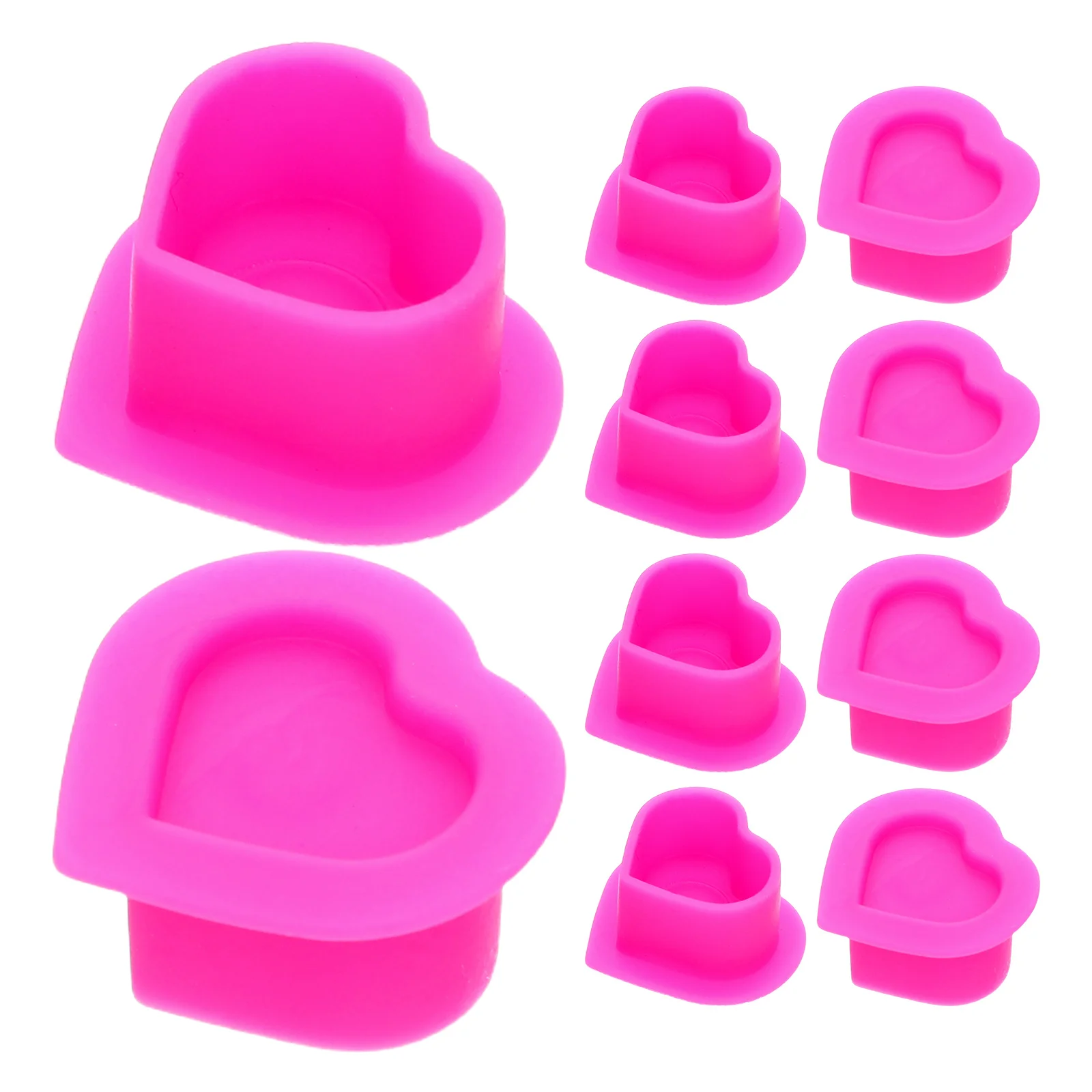 

200 шт., чашки для чернил в форме сердца, силиконовые контейнеры для пигментов, стабильная основа, держатели для чернил для татуировки, макияжа, чистки, косметические принадлежности