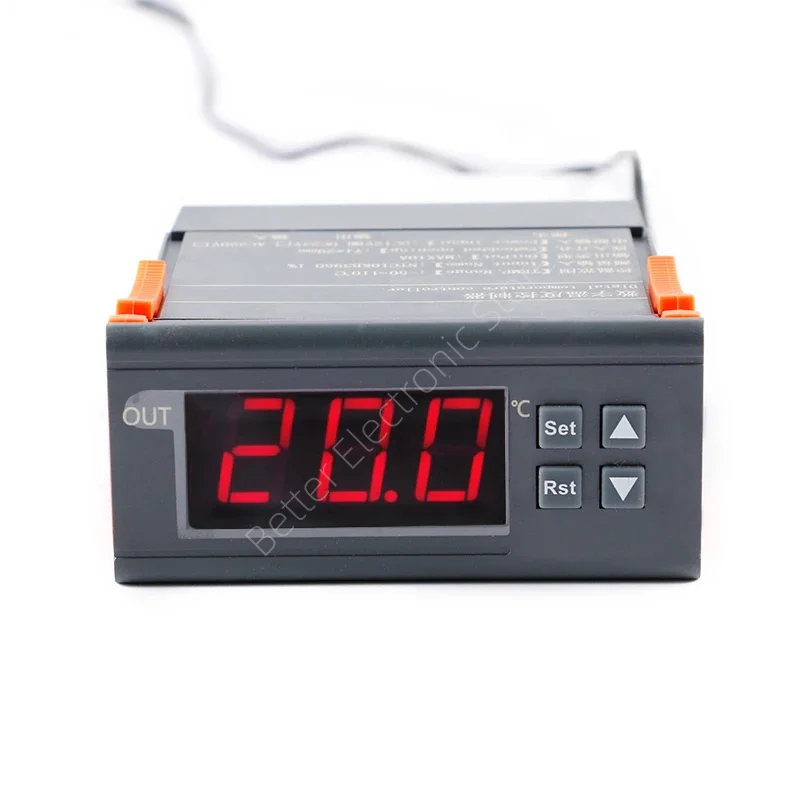 디지털 온도 조절기 정밀도 0.1°C 산업용 캐비닛 냉장고 냉동고 12/24VDC 220VAC