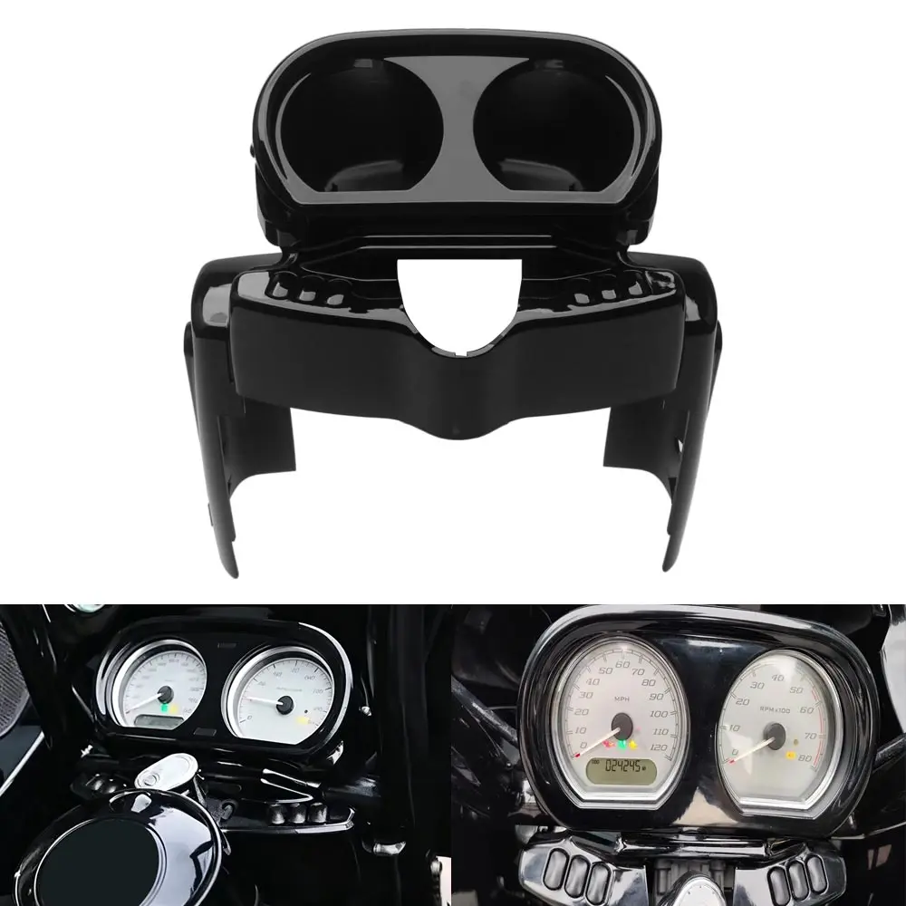 Instrument Housing Speedo Gauge Fairing Cover Kit ABS Plastic Black For HARLEY DAVIDSON 2015-2023 Road Glide models Motorcycle