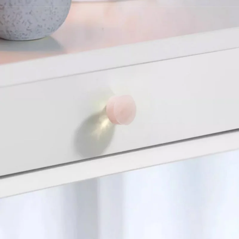 3pcs Forget Worry Stone Crystal Brass Handle Round Natural Stone Furniture Wine Cabinet Drawer Knobs