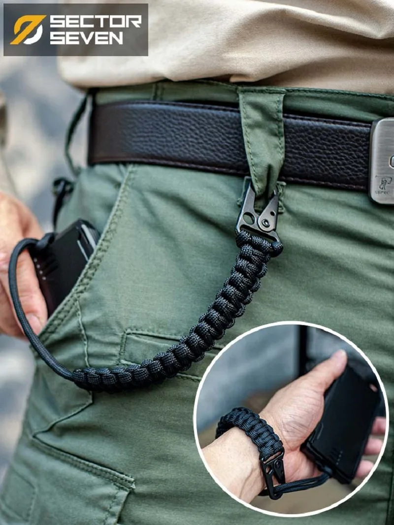 EDC Anti Loss Umbrella Rope Buckle Tactical Multifunctional Outdoor Camping Emergency Survival Key Tool Personalized Waist Strap