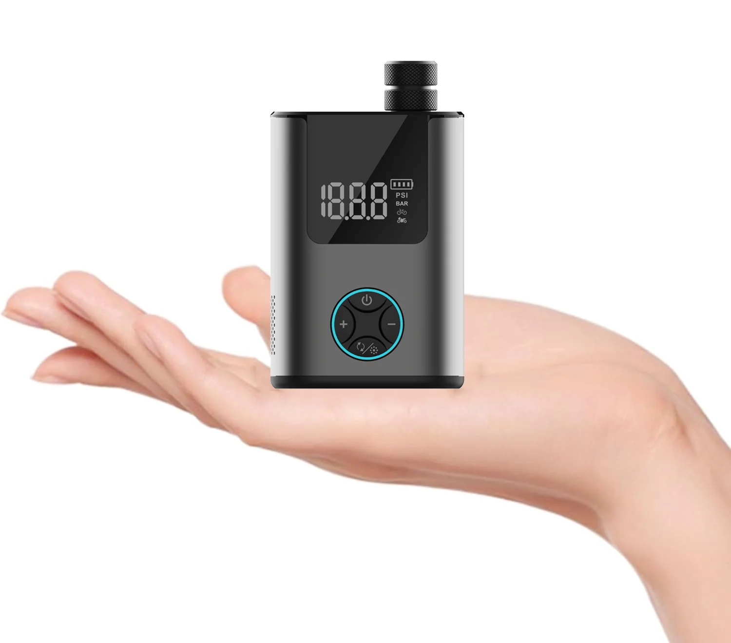 

Portable Mini Electric Bike Pump With Digital Gauge Cycling Tires & Bicycle Air Pump
