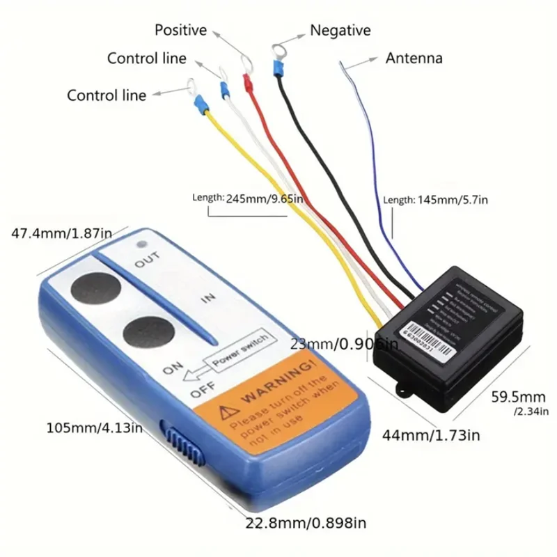 12V 24V kabestan elektryczny przełącznik sterowanie bezprzewodowy akcesoria do zdalnego sterowania do Jeep Off Road 4x4 ATV przyczepa łódź