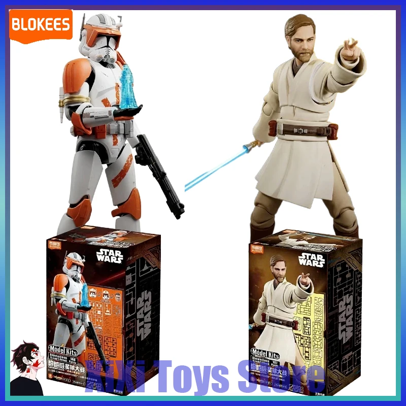 [blokees]-スター・ウォーズ-ビヨンド・エディション-オビ＝ワン・ケノービ、クローン・コマンダー・コーディのアクションフィギュア。コレクションとしても最適なギフト。
