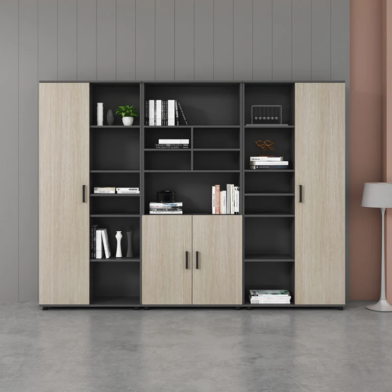 Vertical Wooded Filing Cabinet French Doors Tall Organizer Office Cupboards Storage Rangement Armoires De Salon Large Furniture