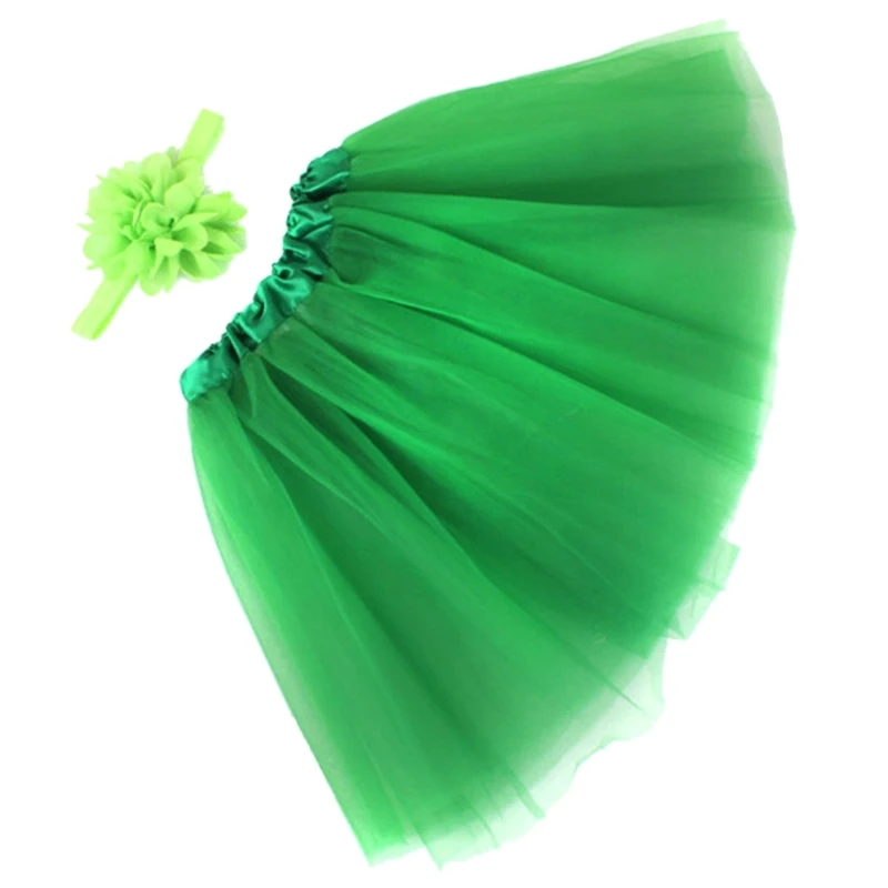 Infant Photograph Outfit Headband & Tulle Tutu Skirt Photo Studio Props Universal Baby Cosplay Costume Dress Shower Gift