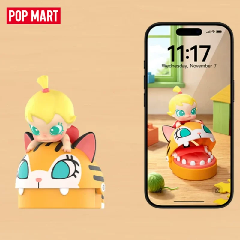 

POP MART Baby Molly and Baby Tabby Pulling A Prank Series Blind Box Surprise Mystery Box Mistery Action Figure Home Desktop