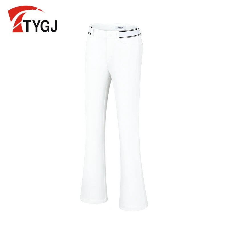 TTYGJ Women GOLF Pants Split Micro Horn Pants Breathable Fashion High Waist Slimming Casual Sports Golf Clothing