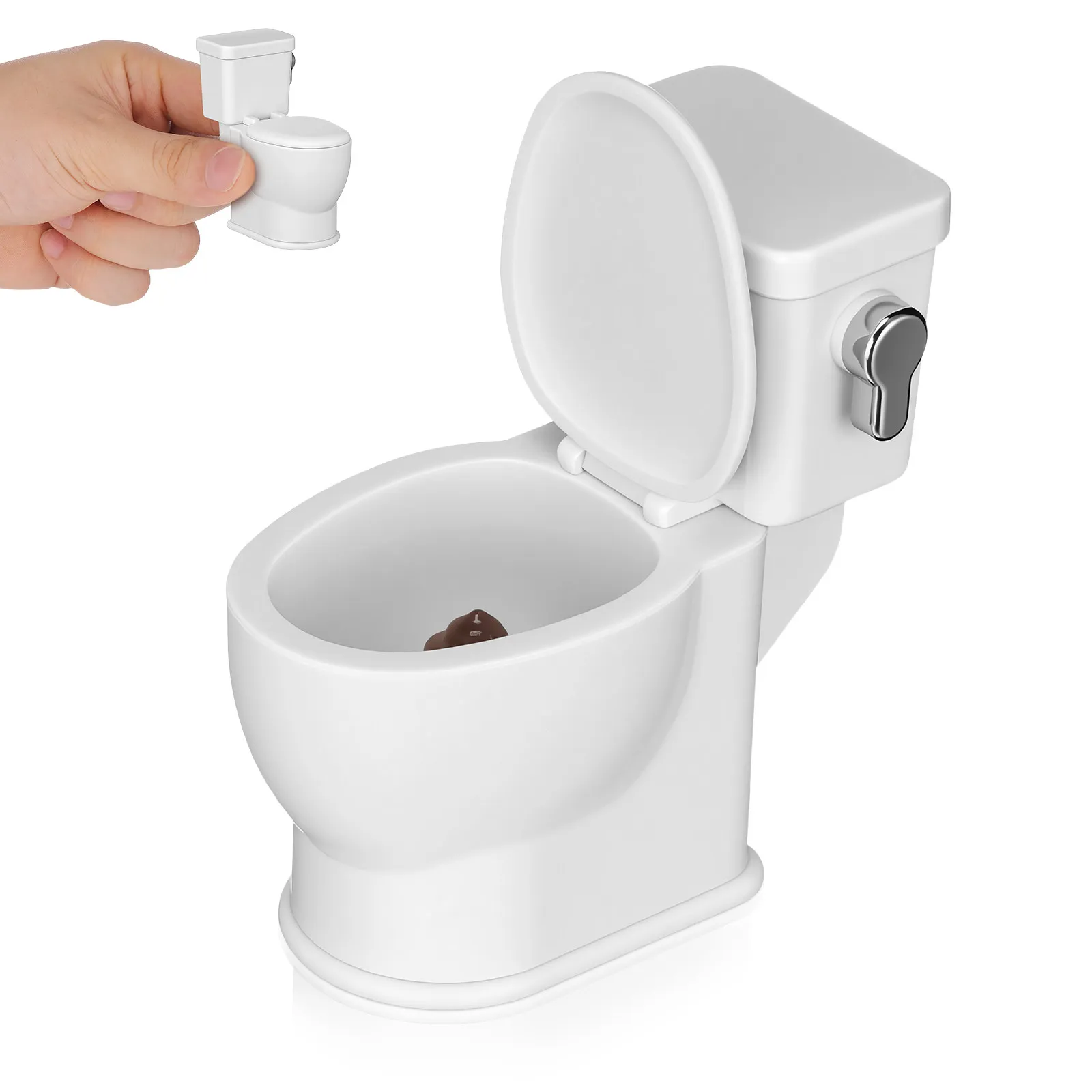 

Miniature Toilet Creative Plastic Mini House Furniture Elegant Smooth Surface Realistic Bathroom Accessory Decorative Mini