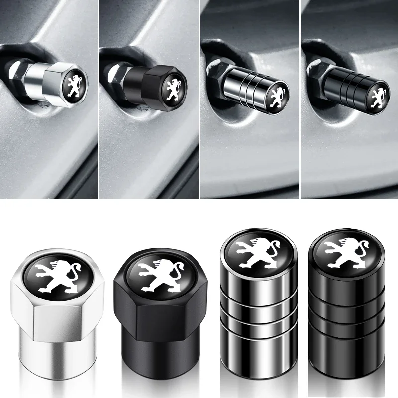 Capuchons de tige de assujetd'air de roue de voiture, accessoires automobiles, KIT 206, 307, 308, 3008, 207, 208, 407, 508, 2008, 5008, 107, 106, 205, 4 pièces