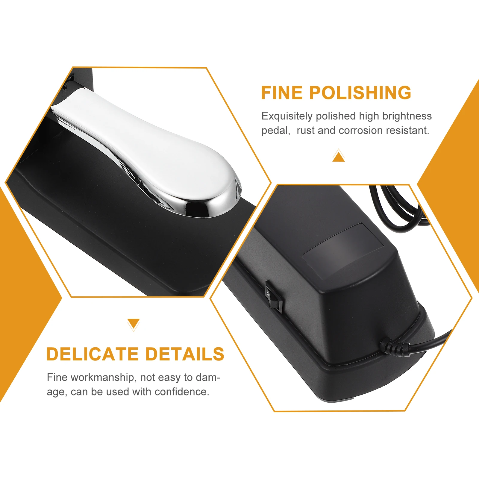 

Piano Electronic Foot Pedal Keyboard Sustain Pedals for Silver Damper Accessories