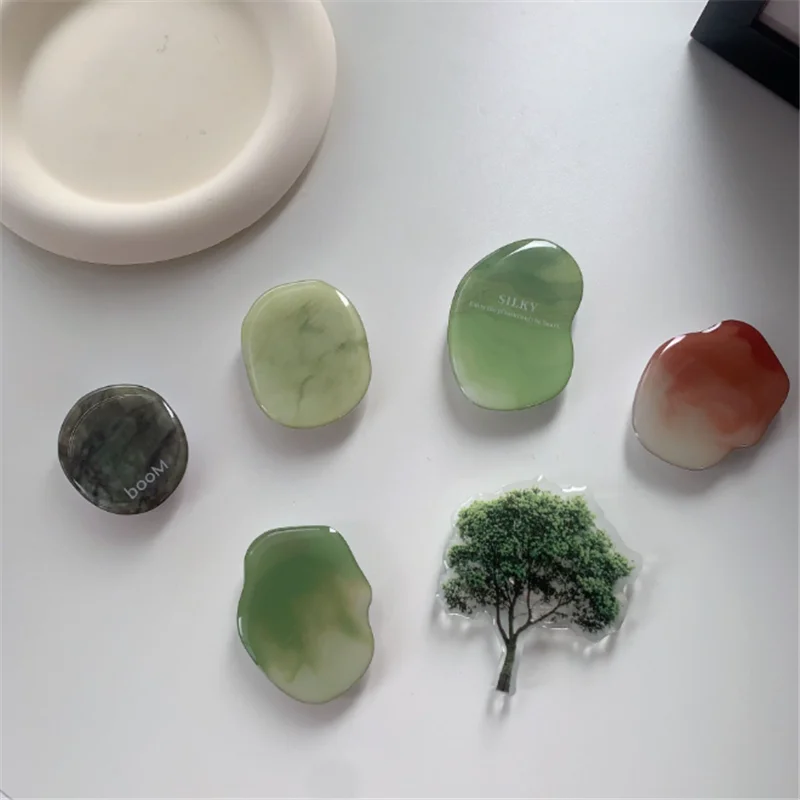 

Luxury Marble Stone Tree Mobile Phone Holder Telephone Cellular Accessories Phone Finger Stand Holder Socket For Iphone 14 15