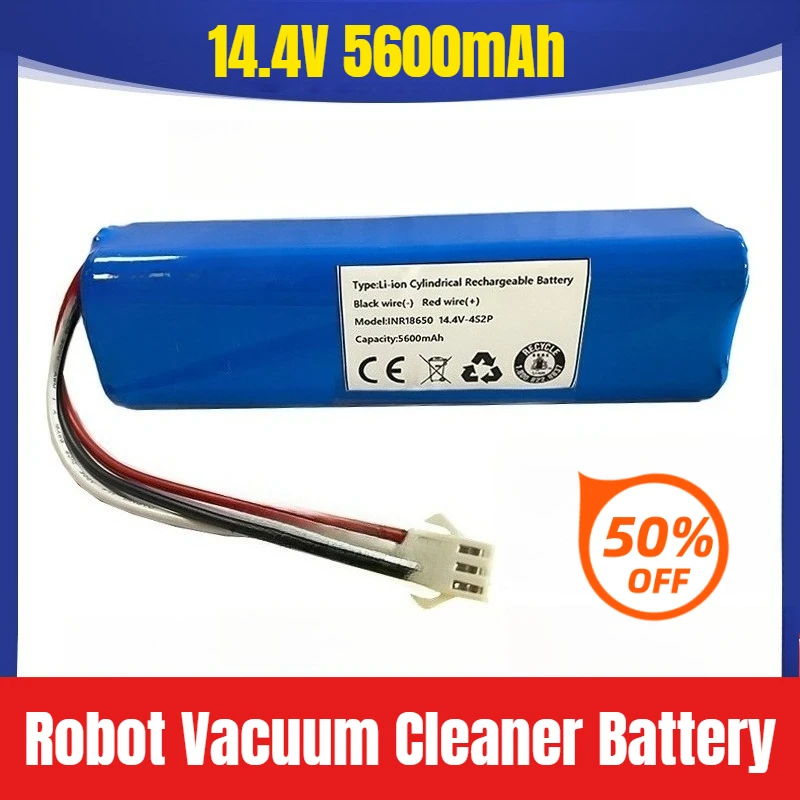 

14.4V 4S2P 5600mAh Lithium Battery Large Capacity Energy Storage Rechargeable Robot Vacuum Cleaner Battery