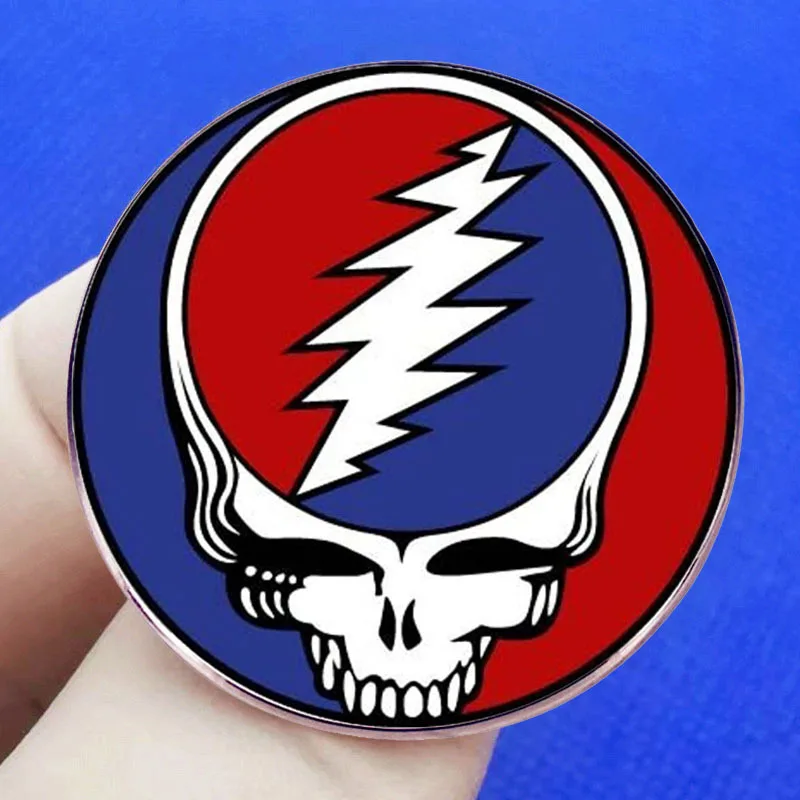 Rock Band Punk Music Skull Metal Badge Spilla Brooches Pins Clothing Backpack Personalized Diy Popular Decorative Accessories