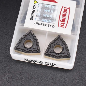 10 adet WNMG080404 WNMG080408 WNMG080412 TM CQ R-S 4225 yüksek kalite karbür dış dış dönüm aracı CNC torna aracı çelik için