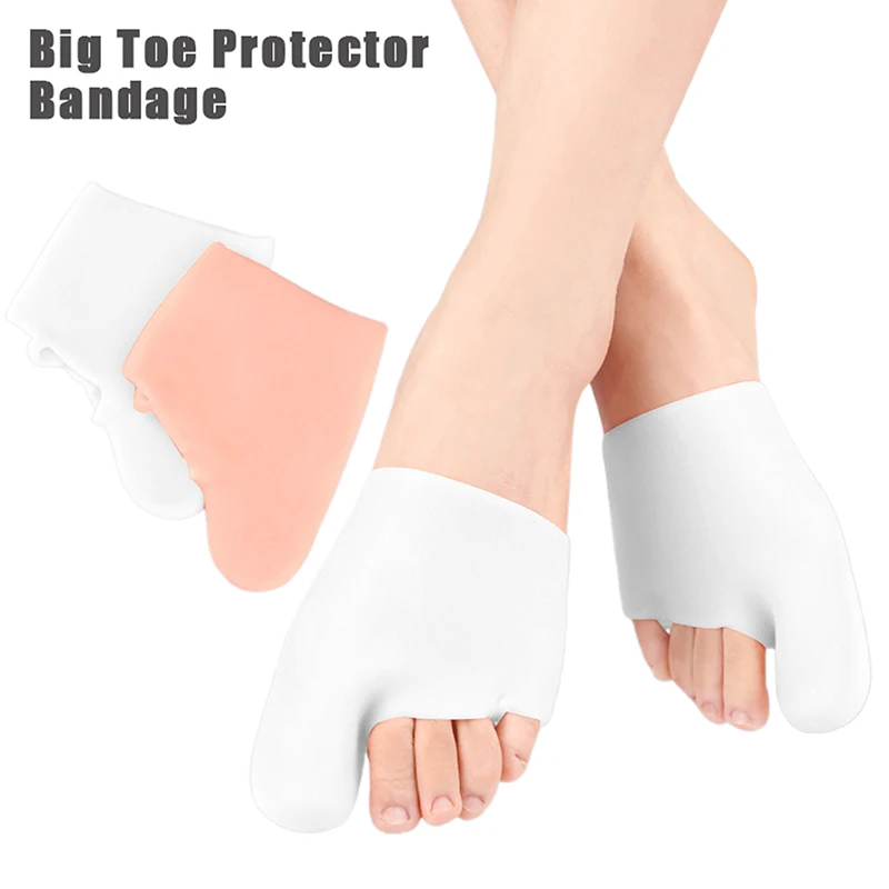 

1Pair Big Toe Outward Flipping Divider Toe Separator Silicone Metatarsal Pads Cover Protection Sleeves For Blister Reduce Pain