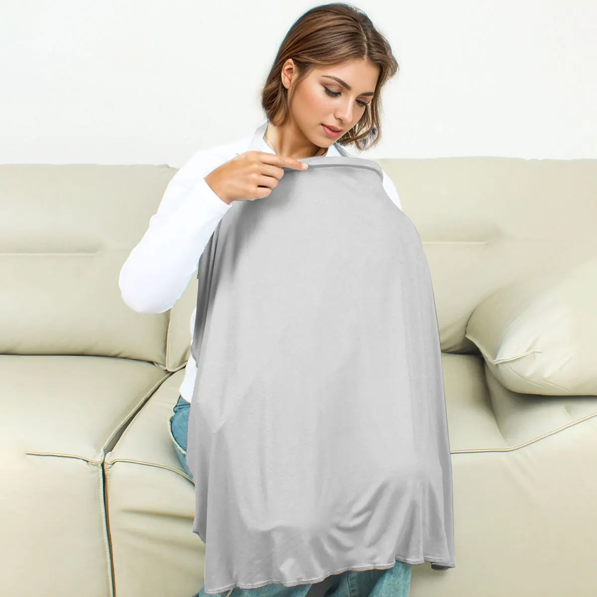 mother's breastfeeding towel Nursing Cover  Breastfeeding Cover with Soft, Breathable  Outgoing breastfeeding cover cloth