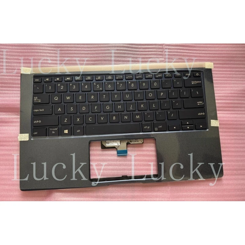 

Новая клавиатура с подсветкой (US) и подставкой для рук (пальмрест) для ASUS Zenbook UX433 UX433F U4300F UM433 Deluxe14