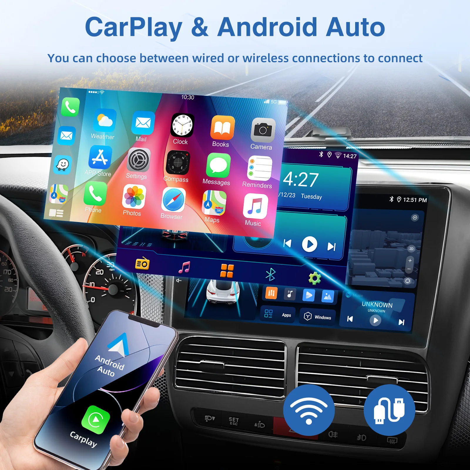 MOPECT para Fiat Doblo 2 2010-2014 Opel Combo 3 2011-2018 CarPlay Apple Android Auto Radio para Auto GPS WiFi Multimedia Estéreo 2din 4