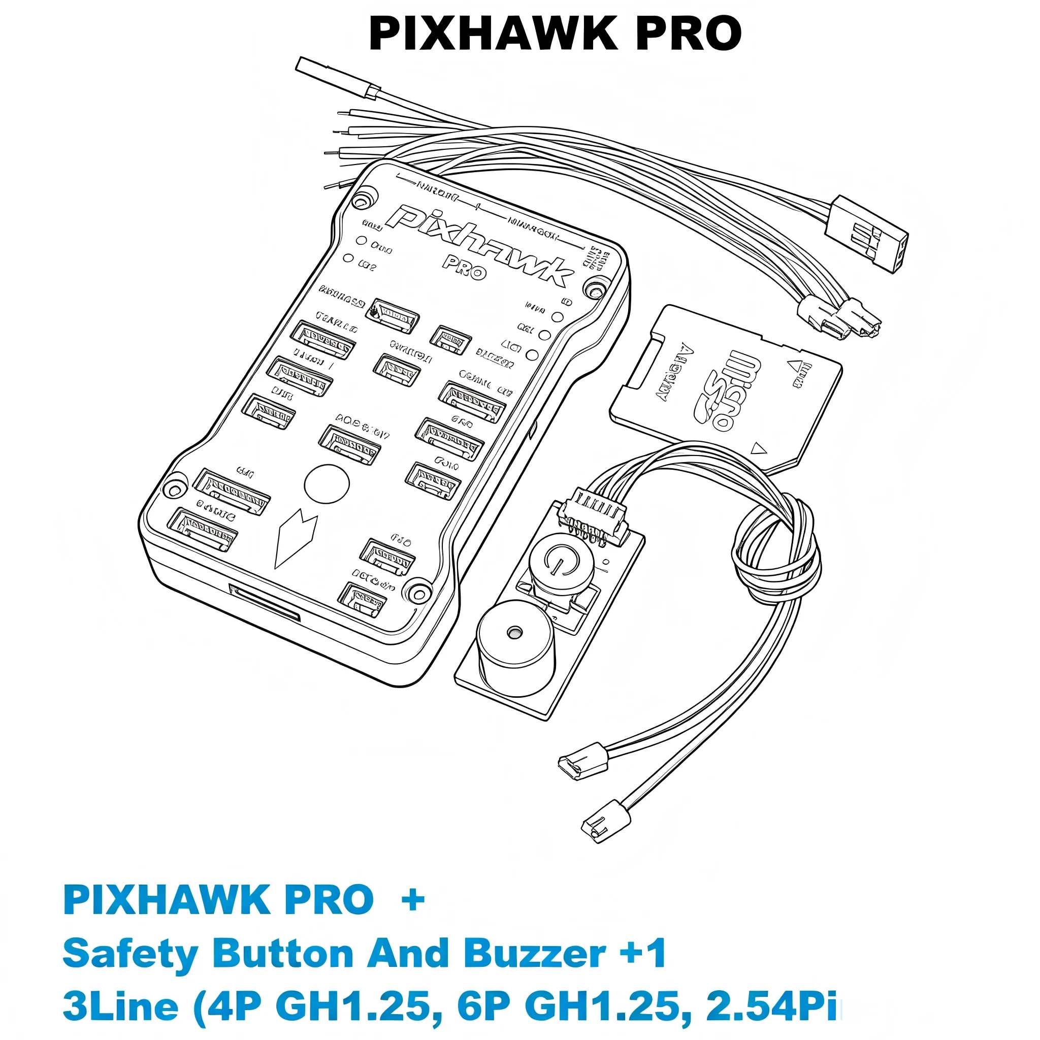 

FPV Pixhawk PX4 PRO PIX 32 Bit Flight Controller Autopilot with 4G SD RC Quadcopter Ardupilot ArduPlane ArduRover