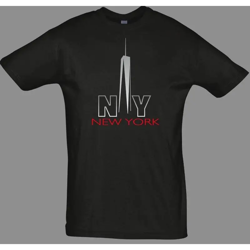 Camiseta de la ciudad de Nueva York, un centro comercial mundial, NY Manhattan S 5XL