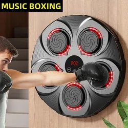 Smart Music Boxing Machine LED Lighted Wall Target Sandbag Relaxing Reaction Training Target for Boxing Sports Agility Reaction