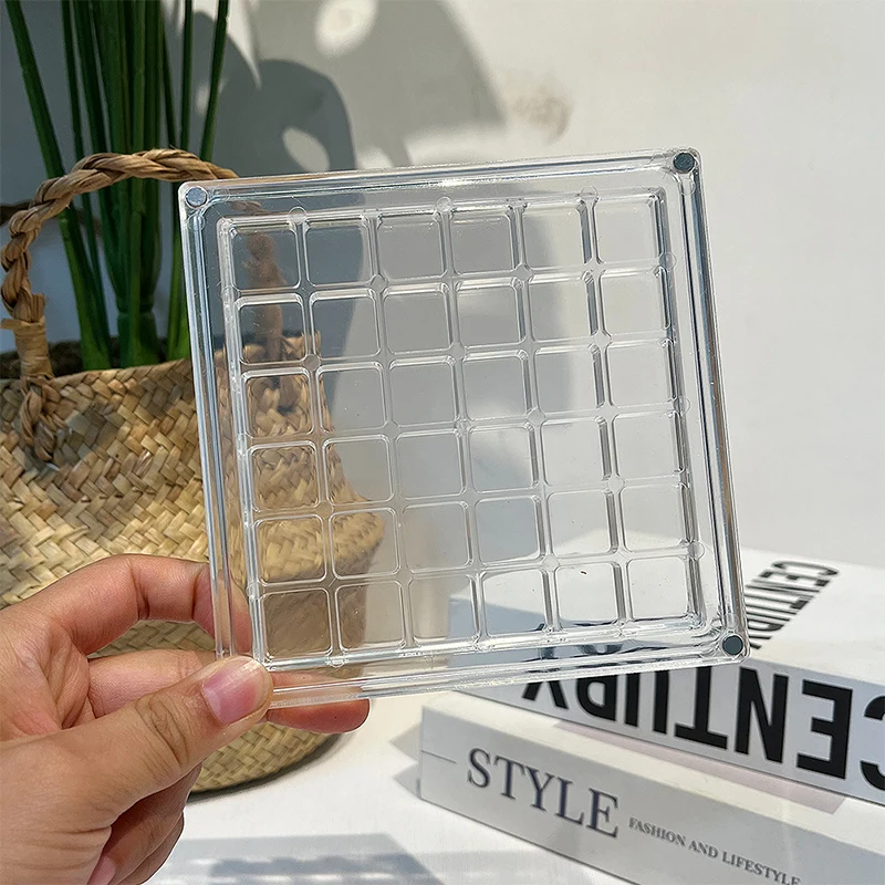 36 64 100 Grids Acrylic Jewelry Display Box Multi Compartment Antioxidant Storage Container Pendants Jewelry Desktop Showcase