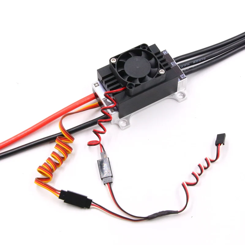 2021 air-cooled two-way 6S /24V /100A brushless ESC metal shell waterproof drive remote control boat accessories