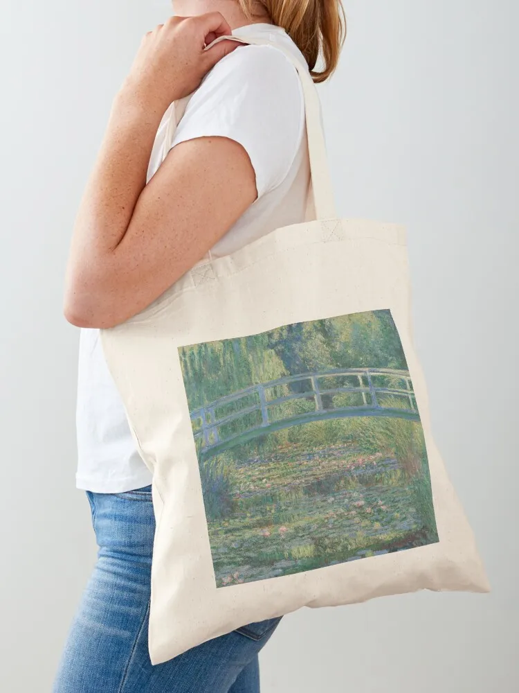 Claude Monet Water Lilies and Japanese Bridge Tote Bag shopping bag shopper bag women Canvas Tote