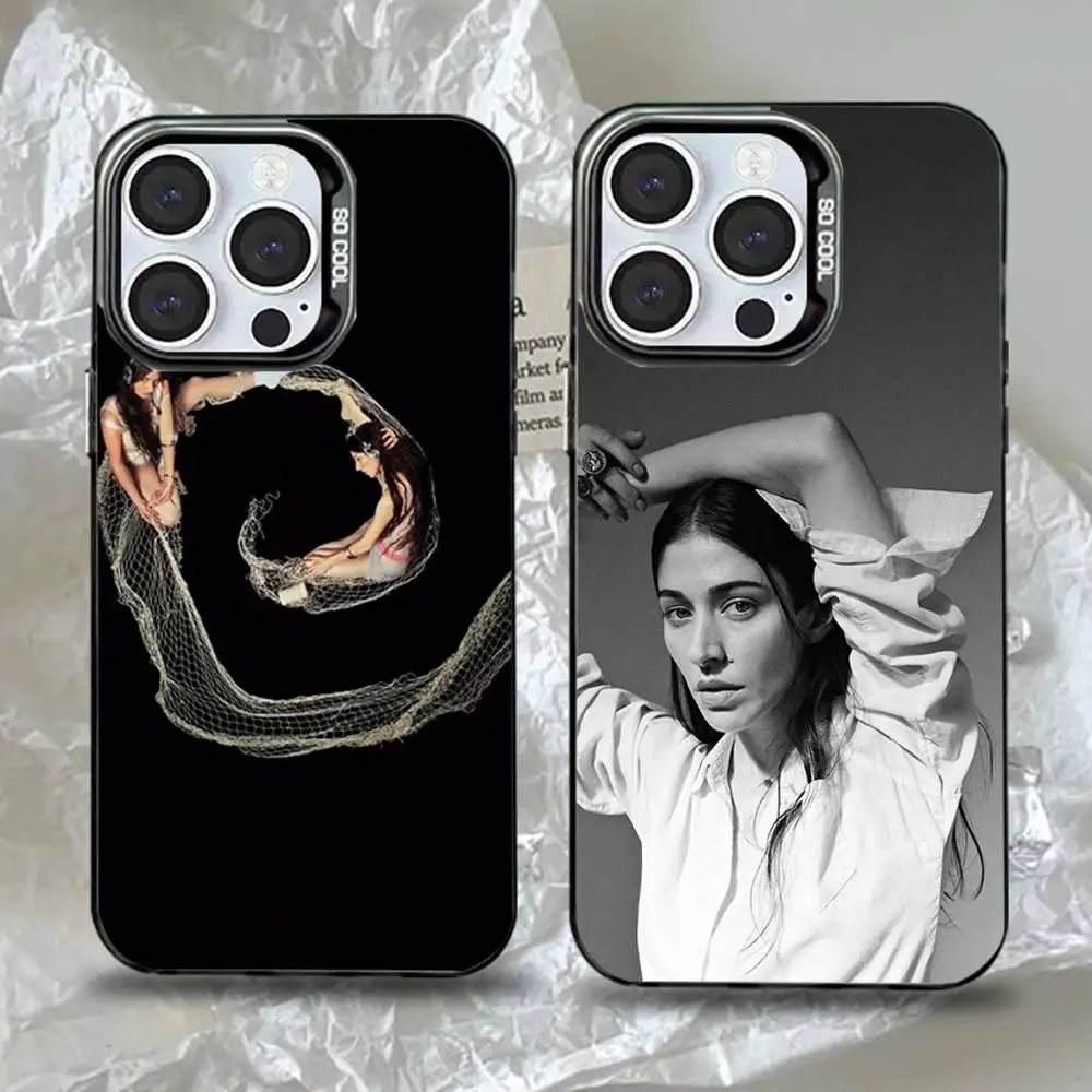 

Singer Caroline Polachek Phone Case For iPhone 16,15,14,13,12,11,Pro,Max,Plus,Mini,XS,SE Anti Fall Black Matte Hard Bumper