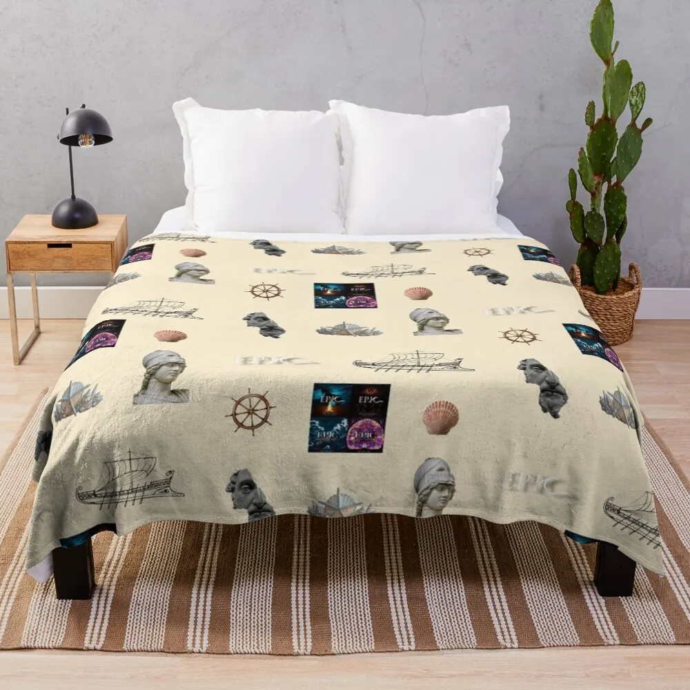

Epic the musical sticker pack Throw Blanket Decorative Throw anime Flannels Polar Blankets