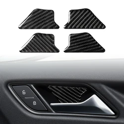 4pcs Auto Interior Carbon Fiber Car Inner Door Bowl Sticker Decoration Trim Decals Styling For Audi A3 S3 8V 2014-2019