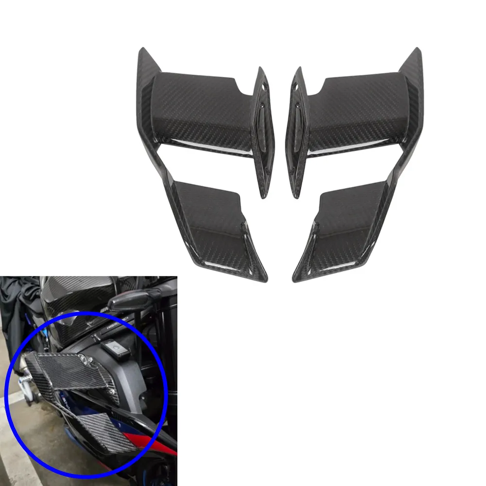 

Motorcycle Carbon Fiber Front Winglets Fairing Fixed Wing Spoiler For BMW S1000R M1000R 2023