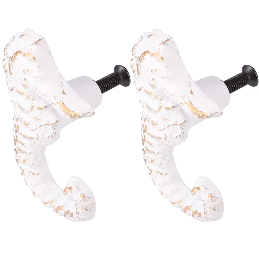 

2Pcs Sea Horse Shape Drawer Pulls Retro Ocean Theme Cabinet Handles Iron Furniture Knobs for Cupboard