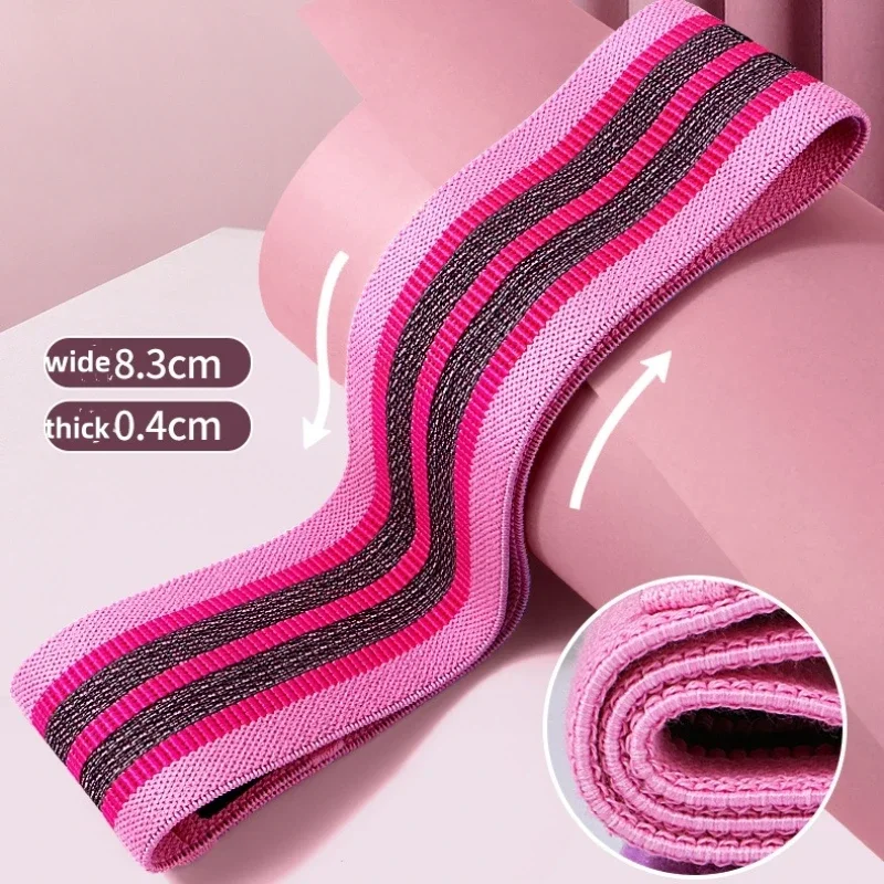 Fabric Resistance Hip Booty Bands Glute Thigh Elastic Workout Bands Squat Circle Stretch Fitness Strips Loops Yoga Gym Equipment