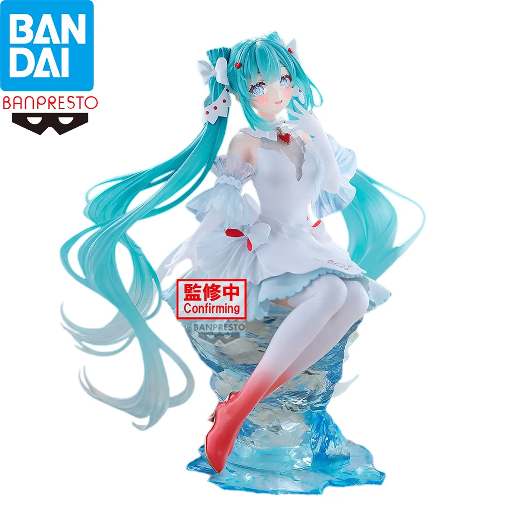 バンプレスト-ミク-ストロベリーケーキ-シットスタンド-アニメフィギュア-デスクトップ-かわいい-最高-素敵-理想的なギフト-アニメコレクターファン向け