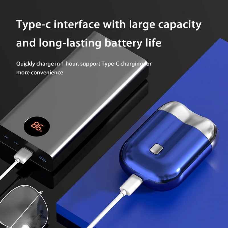 Xiaomi New Double-headed Mini Magnetic Shaver Type-c Charging Silent Washable Electric Shaver Portable Men Women Electric Razor