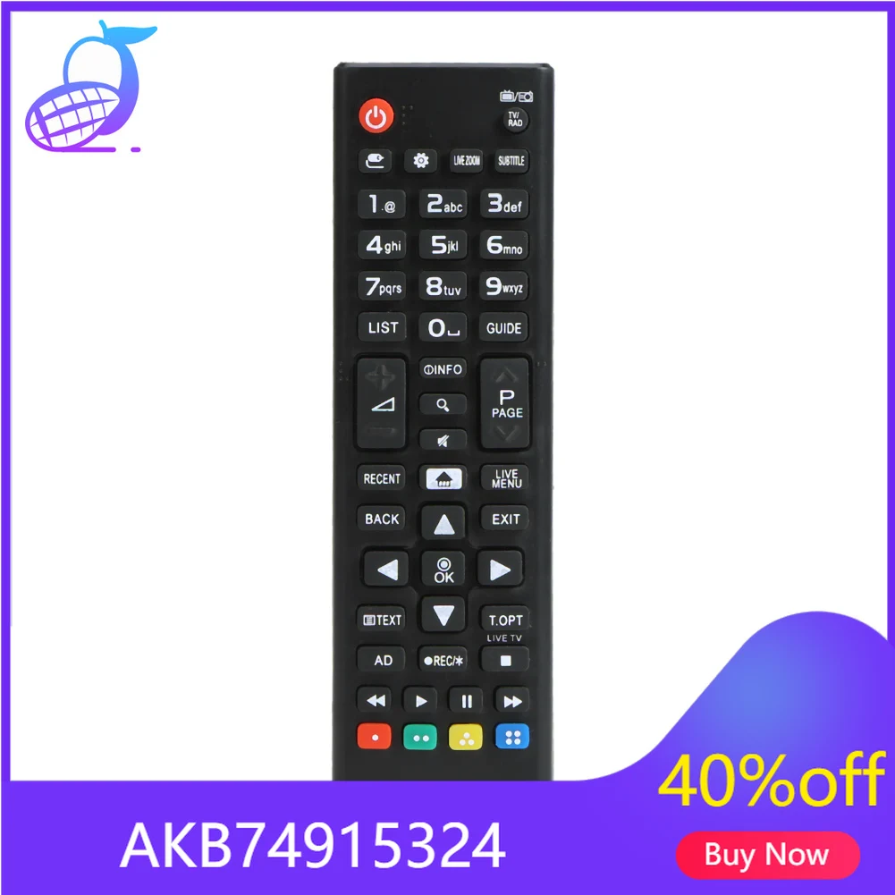 AKB74915324 Universal Remote Control for LG LED OLED LCD Smart TV 4K 8K UHD HDTV HDR TVs Infrared Remote