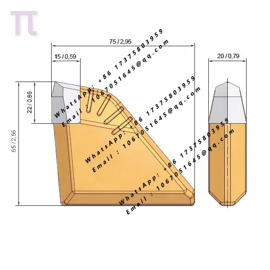 BFZ319 Bucket Welding bar Teeth BFz319 Teeth Pile Foundation Drilling Tools Rock Drill Picks Carbide Cutting Tooth Weld-on Tooth