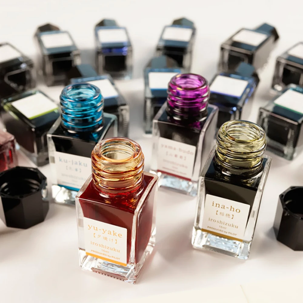 1 Bottle Japan Pilot Fountain Pen Ink Iroshizuku INK-15 Natural Color 15ml Non Carbon Non Clogging 25 Color Full Art Supplies image 2