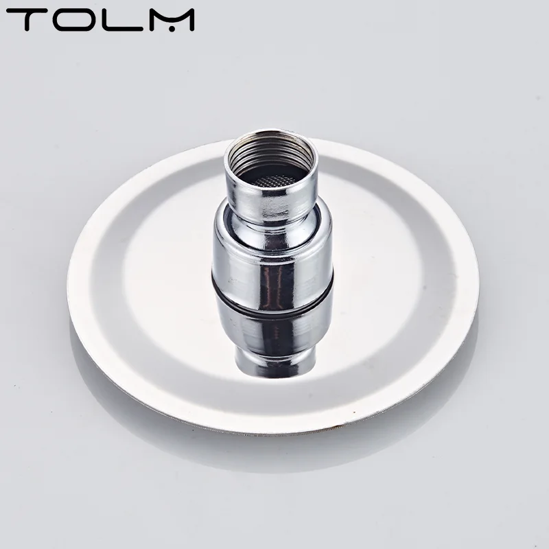 Tolm Stainless Steel Round Rainfall Shower Head Top Sprayer High Pressure Round Ultra-Thin Showerheads 4/6/8 Inch Chrome Finish