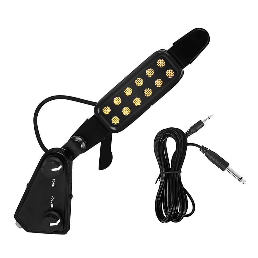 لاقط الجيتار الشعبي قابل للتعديل حجم خشبي لاقط صوتي محول مغناطيسي استبدال كابل لوازم الجيتار الموسيقى